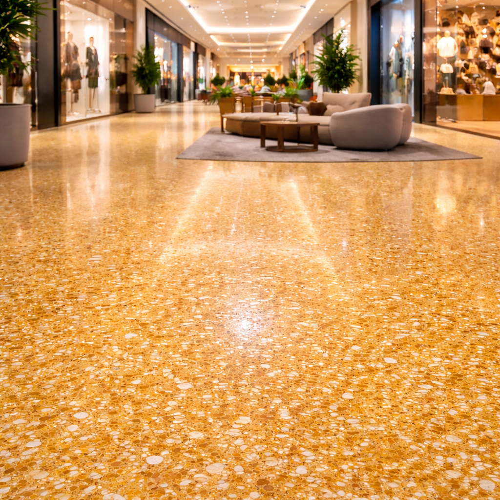 Baldosín en centro comercial